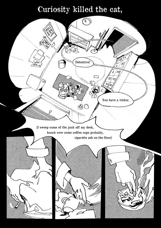Curiosity killed the cat // pg 1 of 6 // fan comic for a gift exchange
